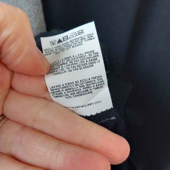 Save The Queen Black & Grey Stretch Dress Embroidered Size XL - Picture 14 of 14